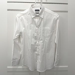 Chaps Stretch White Long Sleeve Button Down Shirt